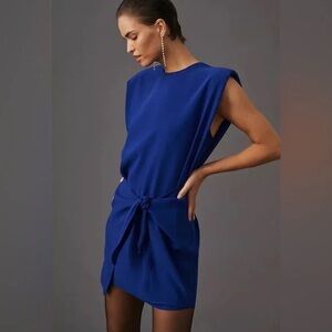 Amanda Uprichard Royal Blue Copeland Mini Dress, Blue Mini Dress, Chic Dress